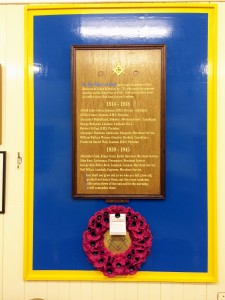Roll of honour in memory of Arran's brethren who fell in the two world wars